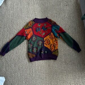 Caren Sport Floral Grandpa Sweater